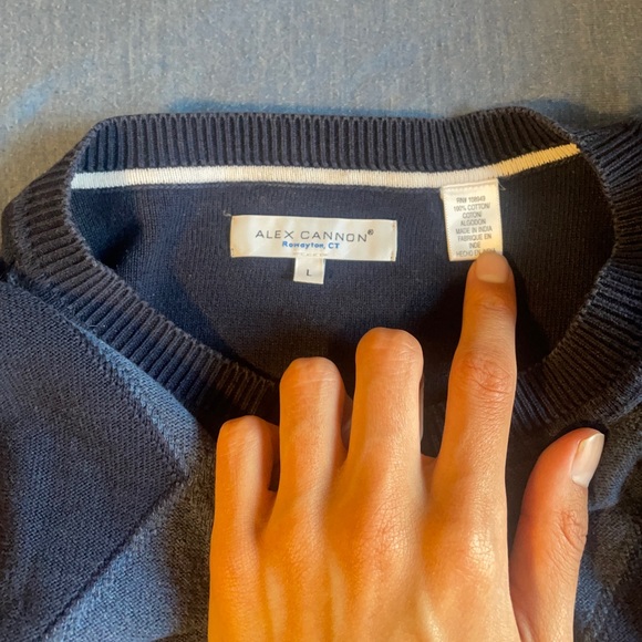 Preppy Academia Checkered Sweater, size Large, good condition - Picture 3 of 6